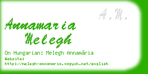 annamaria melegh business card